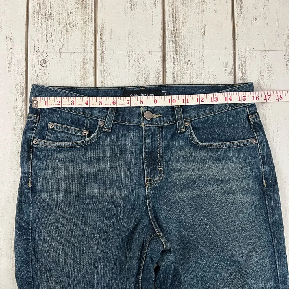 Calvin Klein Women's Flare Jeans Size 6 Boot Cut Wide Leg - Picture 10 of 12